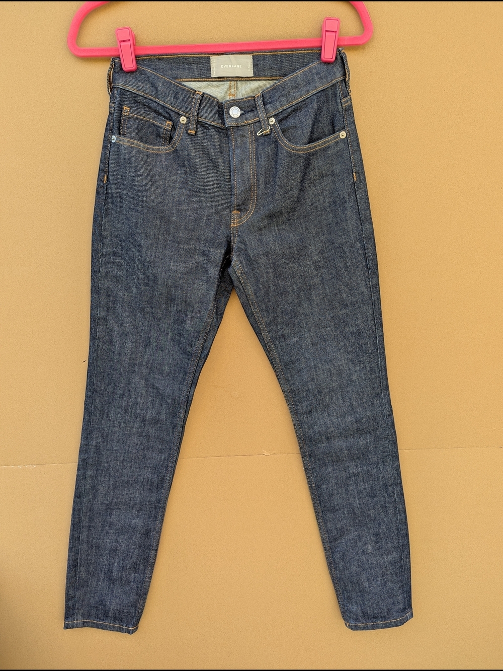 Everlane Women's Straight Jean Dark Wash Indigo High Rise Denim Pants Size 26 R